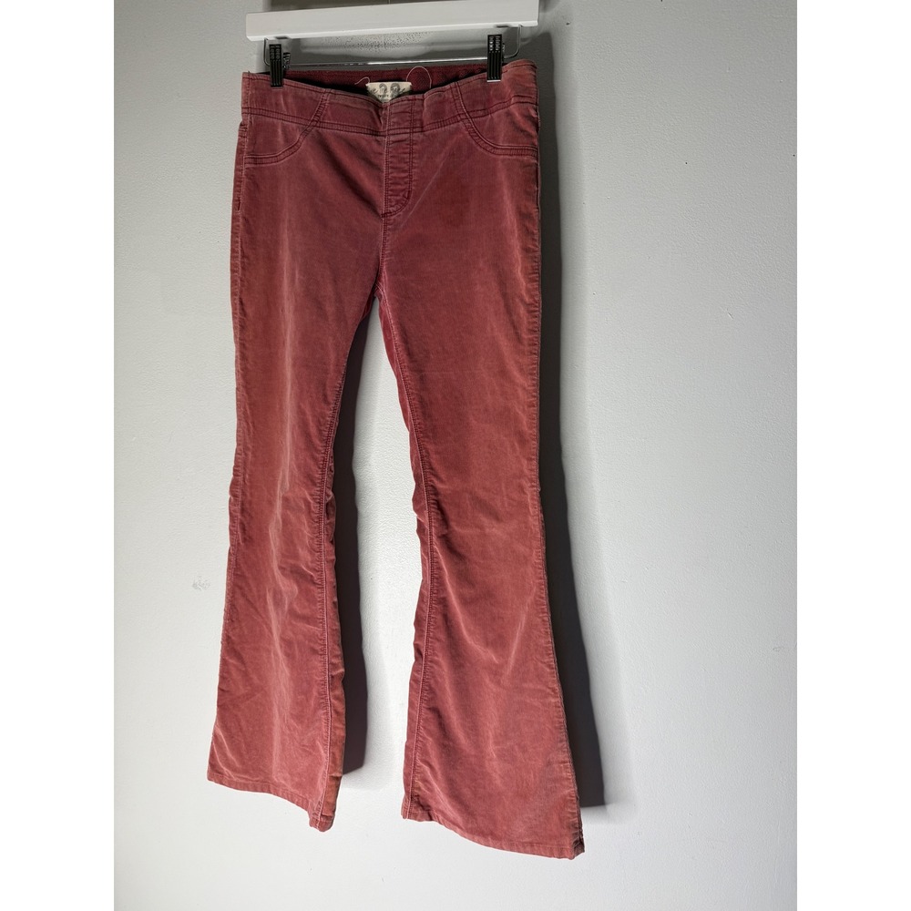 Free People We The Free Corduroy Flare Pants Rose Pink 28 Pull On Bell Bottoms